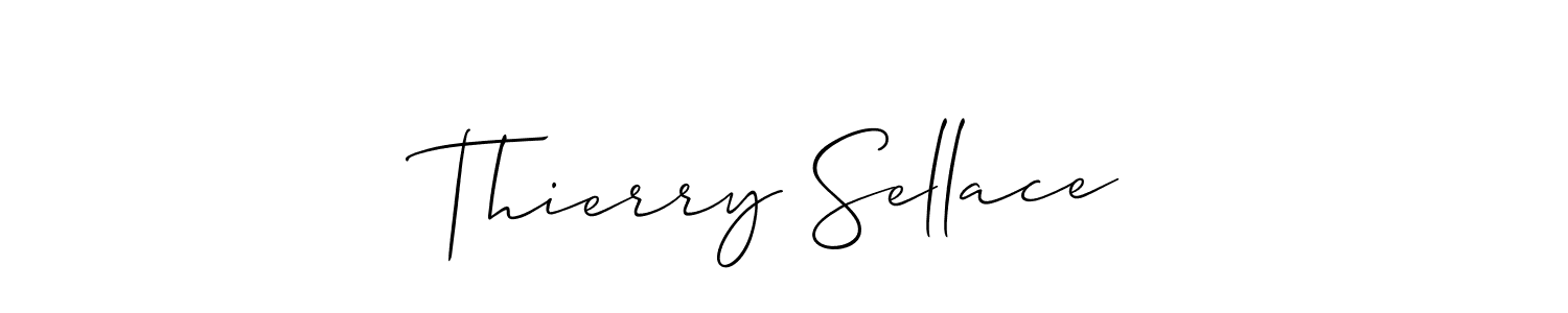 Use a signature maker to create a handwritten signature online. With this signature software, you can design (Allison_Script) your own signature for name Thierry Sellace. Thierry Sellace signature style 2 images and pictures png