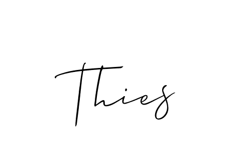 How to make Thies name signature. Use Allison_Script style for creating short signs online. This is the latest handwritten sign. Thies signature style 2 images and pictures png