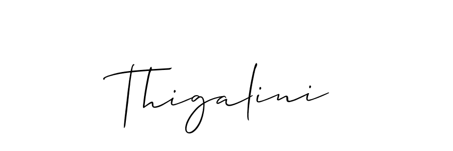 How to make Thigalini name signature. Use Allison_Script style for creating short signs online. This is the latest handwritten sign. Thigalini signature style 2 images and pictures png