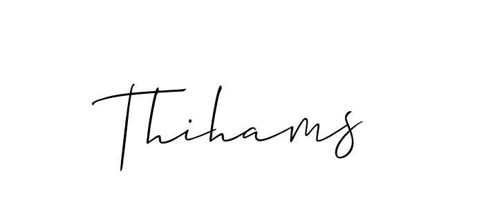 if you are searching for the best signature style for your name Thihams. so please give up your signature search. here we have designed multiple signature styles  using Allison_Script. Thihams signature style 2 images and pictures png