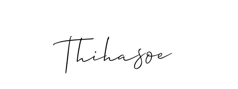 How to make Thihasoe name signature. Use Allison_Script style for creating short signs online. This is the latest handwritten sign. Thihasoe signature style 2 images and pictures png