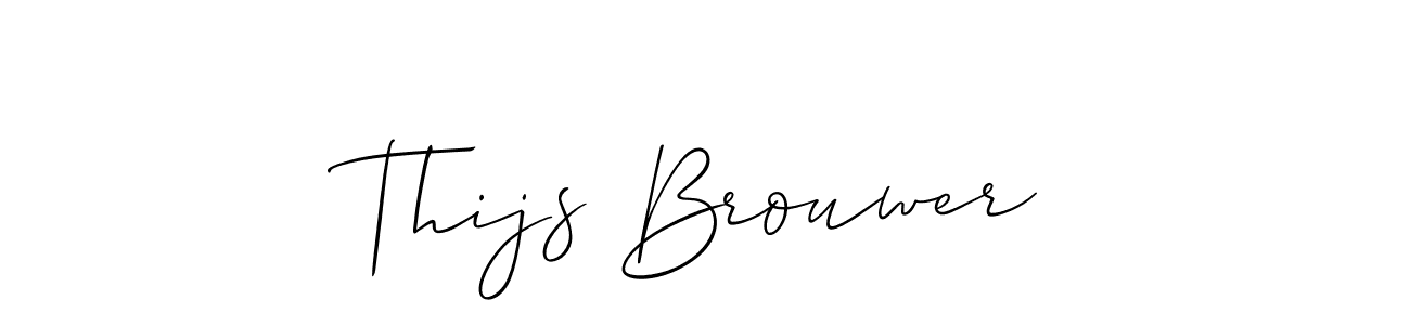 Make a short Thijs Brouwer signature style. Manage your documents anywhere anytime using Allison_Script. Create and add eSignatures, submit forms, share and send files easily. Thijs Brouwer signature style 2 images and pictures png
