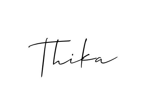 Also You can easily find your signature by using the search form. We will create Thika name handwritten signature images for you free of cost using Allison_Script sign style. Thika signature style 2 images and pictures png