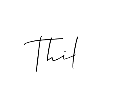 Make a beautiful signature design for name Thil. With this signature (Allison_Script) style, you can create a handwritten signature for free. Thil signature style 2 images and pictures png