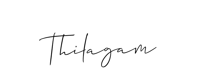 How to make Thilagam signature? Allison_Script is a professional autograph style. Create handwritten signature for Thilagam name. Thilagam signature style 2 images and pictures png