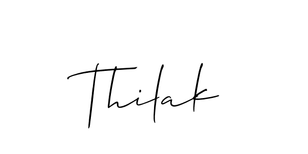 if you are searching for the best signature style for your name Thilak. so please give up your signature search. here we have designed multiple signature styles  using Allison_Script. Thilak signature style 2 images and pictures png