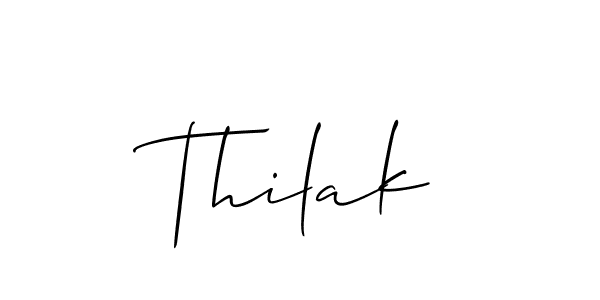 if you are searching for the best signature style for your name Thilak. so please give up your signature search. here we have designed multiple signature styles  using Allison_Script. Thilak signature style 2 images and pictures png