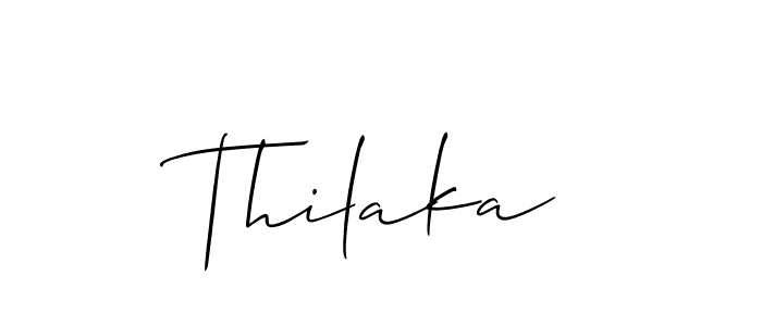 Allison_Script is a professional signature style that is perfect for those who want to add a touch of class to their signature. It is also a great choice for those who want to make their signature more unique. Get Thilaka name to fancy signature for free. Thilaka signature style 2 images and pictures png