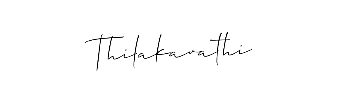 How to make Thilakavathi signature? Allison_Script is a professional autograph style. Create handwritten signature for Thilakavathi name. Thilakavathi signature style 2 images and pictures png