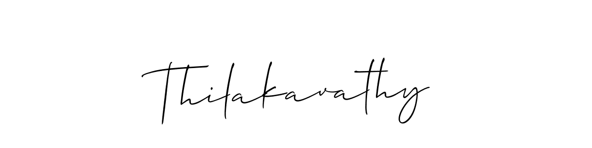 Create a beautiful signature design for name Thilakavathy. With this signature (Allison_Script) fonts, you can make a handwritten signature for free. Thilakavathy signature style 2 images and pictures png