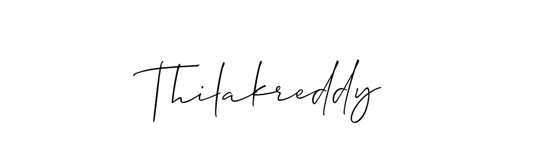 Make a short Thilakreddy signature style. Manage your documents anywhere anytime using Allison_Script. Create and add eSignatures, submit forms, share and send files easily. Thilakreddy signature style 2 images and pictures png