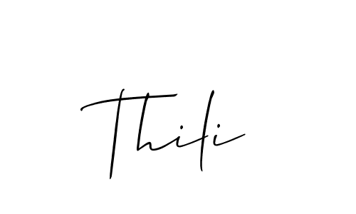 Similarly Allison_Script is the best handwritten signature design. Signature creator online .You can use it as an online autograph creator for name Thili. Thili signature style 2 images and pictures png