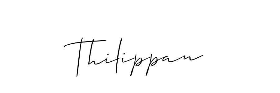 How to make Thilippan name signature. Use Allison_Script style for creating short signs online. This is the latest handwritten sign. Thilippan signature style 2 images and pictures png