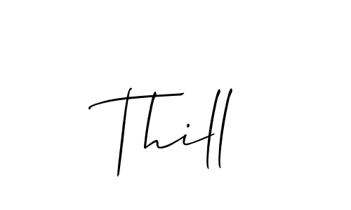 if you are searching for the best signature style for your name Thill. so please give up your signature search. here we have designed multiple signature styles  using Allison_Script. Thill signature style 2 images and pictures png