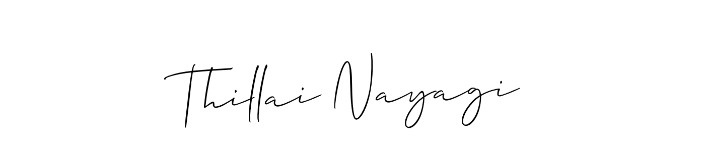 Also we have Thillai Nayagi name is the best signature style. Create professional handwritten signature collection using Allison_Script autograph style. Thillai Nayagi signature style 2 images and pictures png