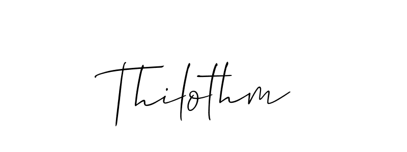 Allison_Script is a professional signature style that is perfect for those who want to add a touch of class to their signature. It is also a great choice for those who want to make their signature more unique. Get Thilothm name to fancy signature for free. Thilothm signature style 2 images and pictures png