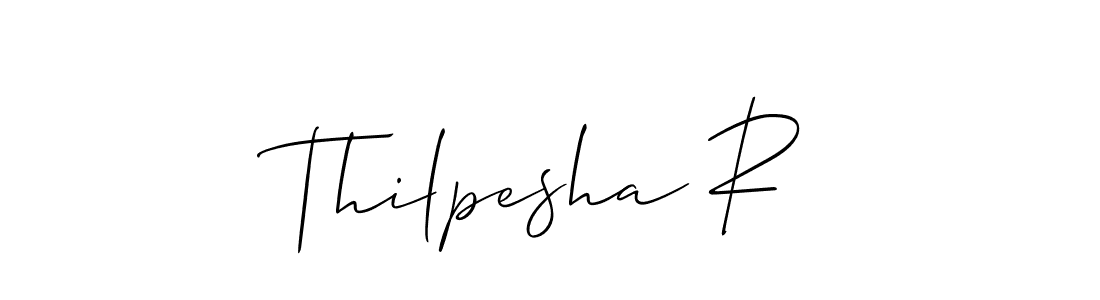 Make a beautiful signature design for name Thilpesha R. With this signature (Allison_Script) style, you can create a handwritten signature for free. Thilpesha R signature style 2 images and pictures png