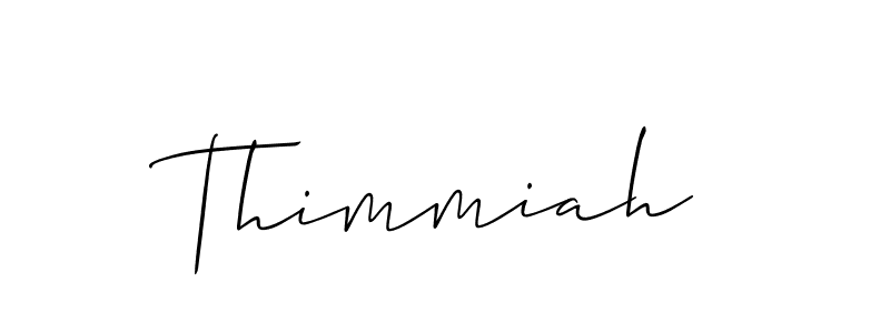 Design your own signature with our free online signature maker. With this signature software, you can create a handwritten (Allison_Script) signature for name Thimmiah. Thimmiah signature style 2 images and pictures png