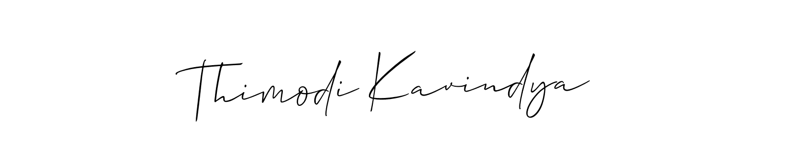 Use a signature maker to create a handwritten signature online. With this signature software, you can design (Allison_Script) your own signature for name Thimodi Kavindya. Thimodi Kavindya signature style 2 images and pictures png