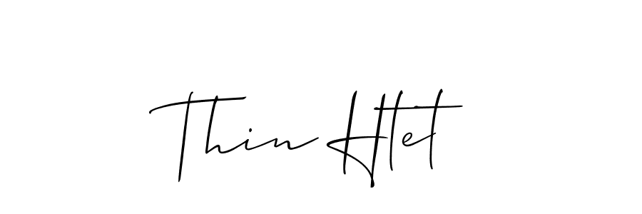 How to make Thin Htet signature? Allison_Script is a professional autograph style. Create handwritten signature for Thin Htet name. Thin Htet signature style 2 images and pictures png