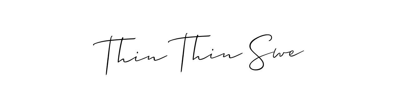if you are searching for the best signature style for your name Thin Thin Swe. so please give up your signature search. here we have designed multiple signature styles  using Allison_Script. Thin Thin Swe signature style 2 images and pictures png