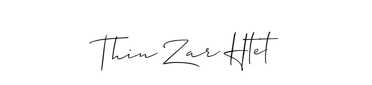 Thin Zar Htet stylish signature style. Best Handwritten Sign (Allison_Script) for my name. Handwritten Signature Collection Ideas for my name Thin Zar Htet. Thin Zar Htet signature style 2 images and pictures png