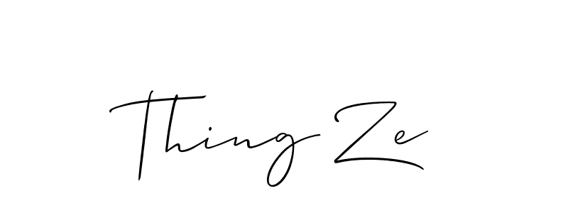 How to make Thing Ze signature? Allison_Script is a professional autograph style. Create handwritten signature for Thing Ze name. Thing Ze signature style 2 images and pictures png