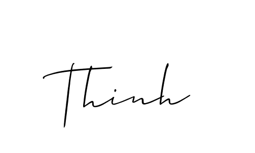 How to make Thinh signature? Allison_Script is a professional autograph style. Create handwritten signature for Thinh name. Thinh signature style 2 images and pictures png