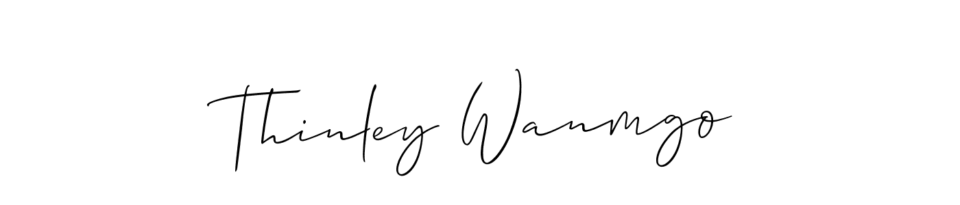 Similarly Allison_Script is the best handwritten signature design. Signature creator online .You can use it as an online autograph creator for name Thinley Wanmgo. Thinley Wanmgo signature style 2 images and pictures png