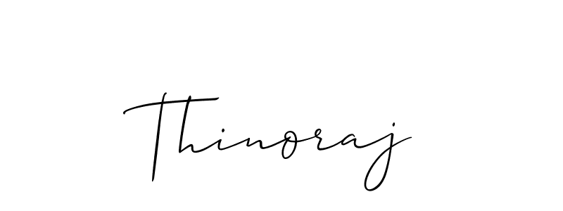 Use a signature maker to create a handwritten signature online. With this signature software, you can design (Allison_Script) your own signature for name Thinoraj. Thinoraj signature style 2 images and pictures png