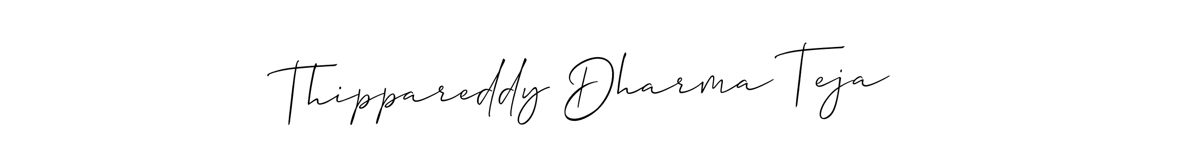 Design your own signature with our free online signature maker. With this signature software, you can create a handwritten (Allison_Script) signature for name Thippareddy Dharma Teja. Thippareddy Dharma Teja signature style 2 images and pictures png