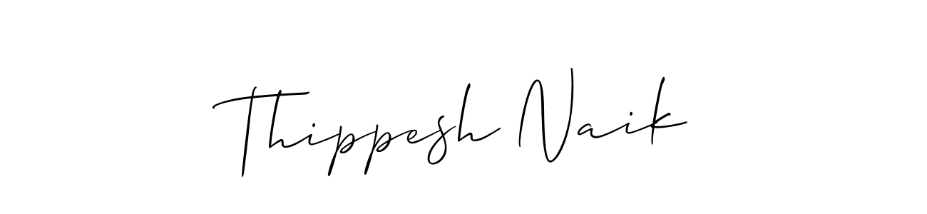 Use a signature maker to create a handwritten signature online. With this signature software, you can design (Allison_Script) your own signature for name Thippesh Naik. Thippesh Naik signature style 2 images and pictures png