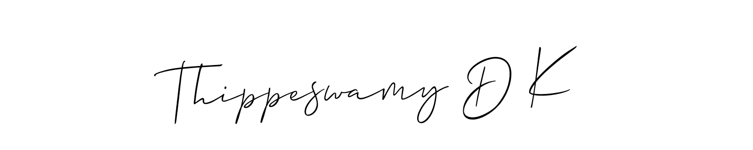 Thippeswamy D K stylish signature style. Best Handwritten Sign (Allison_Script) for my name. Handwritten Signature Collection Ideas for my name Thippeswamy D K. Thippeswamy D K signature style 2 images and pictures png