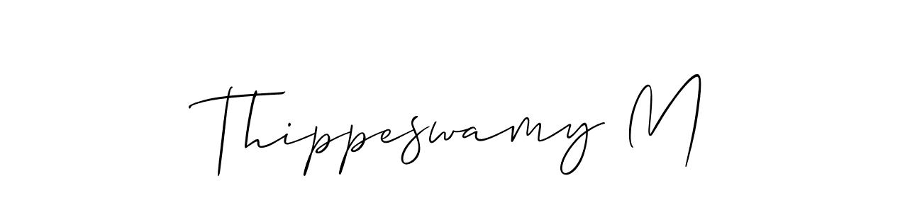Also You can easily find your signature by using the search form. We will create Thippeswamy M name handwritten signature images for you free of cost using Allison_Script sign style. Thippeswamy M signature style 2 images and pictures png