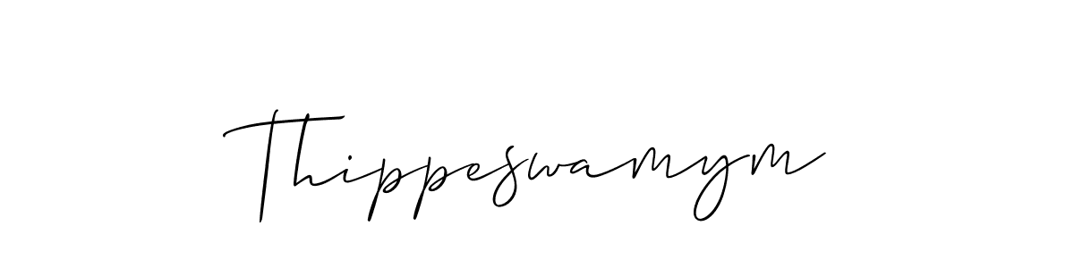 How to make Thippeswamym signature? Allison_Script is a professional autograph style. Create handwritten signature for Thippeswamym name. Thippeswamym signature style 2 images and pictures png