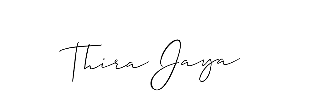 Make a short Thira Jaya signature style. Manage your documents anywhere anytime using Allison_Script. Create and add eSignatures, submit forms, share and send files easily. Thira Jaya signature style 2 images and pictures png