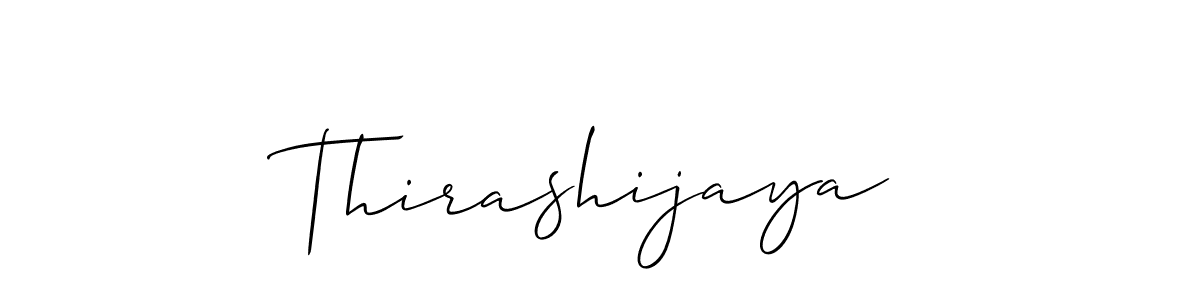 Make a short Thirashijaya signature style. Manage your documents anywhere anytime using Allison_Script. Create and add eSignatures, submit forms, share and send files easily. Thirashijaya signature style 2 images and pictures png