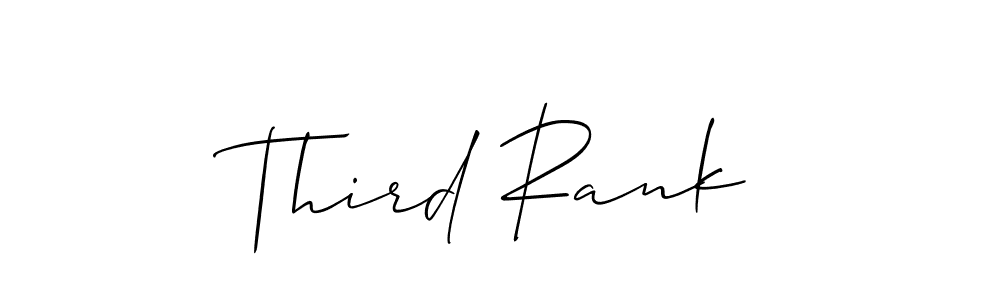 Make a beautiful signature design for name Third Rank. With this signature (Allison_Script) style, you can create a handwritten signature for free. Third Rank signature style 2 images and pictures png