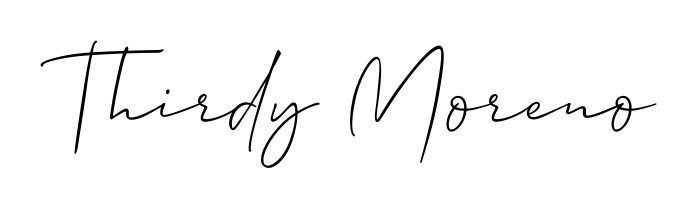 The Allison_Script signature style provides a bold statement for name Thirdy Moreno. Designed for business owners, executives, and leaders. Thirdy Moreno signature style 2 images and pictures png