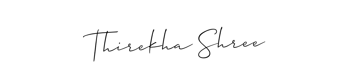 It looks lik you need a new signature style for name Thirekha Shree. Design unique handwritten (Allison_Script) signature with our free signature maker in just a few clicks. Thirekha Shree signature style 2 images and pictures png