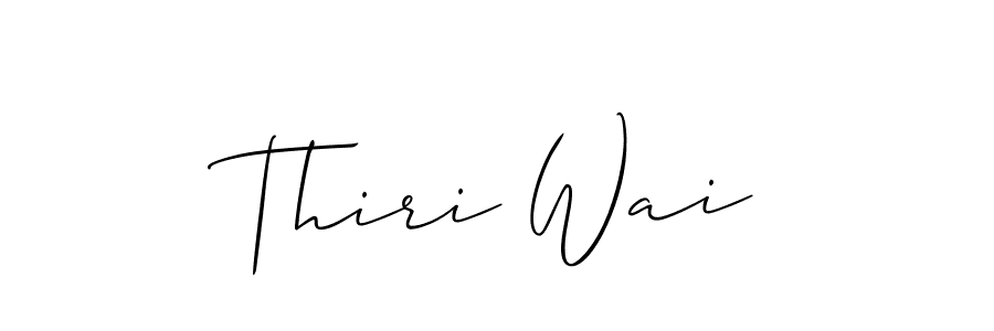 How to make Thiri Wai name signature. Use Allison_Script style for creating short signs online. This is the latest handwritten sign. Thiri Wai signature style 2 images and pictures png