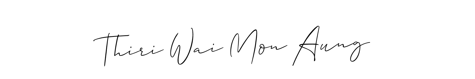 See photos of Thiri Wai Mon Aung official signature by Spectra . Check more albums & portfolios. Read reviews & check more about Allison_Script font. Thiri Wai Mon Aung signature style 2 images and pictures png