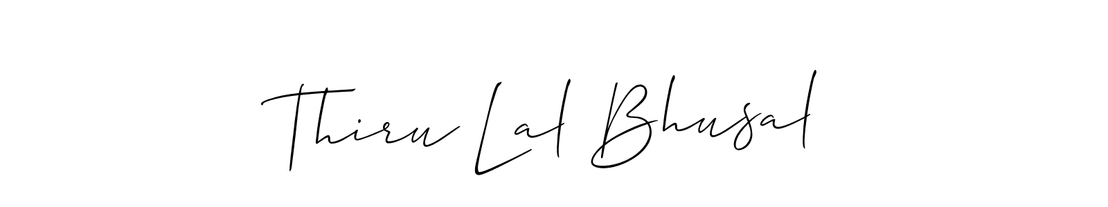 Make a beautiful signature design for name Thiru Lal Bhusal. With this signature (Allison_Script) style, you can create a handwritten signature for free. Thiru Lal Bhusal signature style 2 images and pictures png