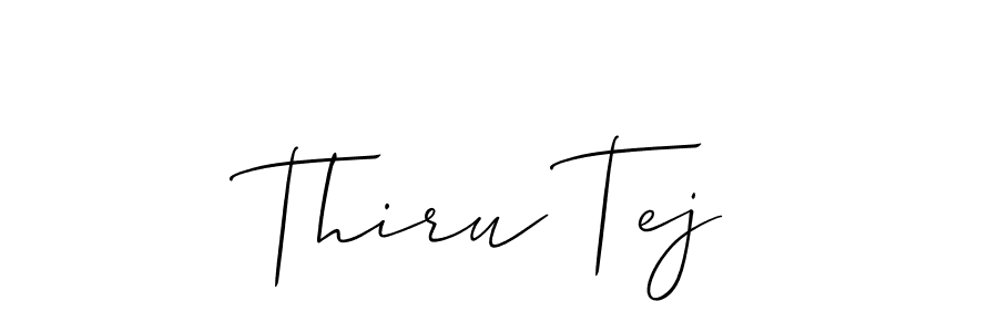 if you are searching for the best signature style for your name Thiru Tej. so please give up your signature search. here we have designed multiple signature styles  using Allison_Script. Thiru Tej signature style 2 images and pictures png