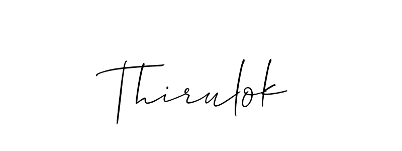Make a beautiful signature design for name Thirulok. With this signature (Allison_Script) style, you can create a handwritten signature for free. Thirulok signature style 2 images and pictures png