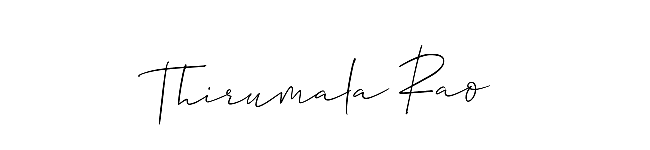 Make a beautiful signature design for name Thirumala Rao. With this signature (Allison_Script) style, you can create a handwritten signature for free. Thirumala Rao signature style 2 images and pictures png