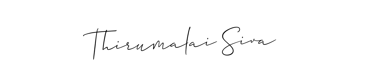 Make a beautiful signature design for name Thirumalai Siva. With this signature (Allison_Script) style, you can create a handwritten signature for free. Thirumalai Siva signature style 2 images and pictures png