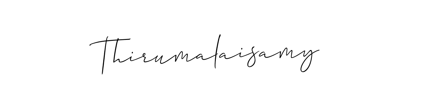 Make a beautiful signature design for name Thirumalaisamy. With this signature (Allison_Script) style, you can create a handwritten signature for free. Thirumalaisamy signature style 2 images and pictures png