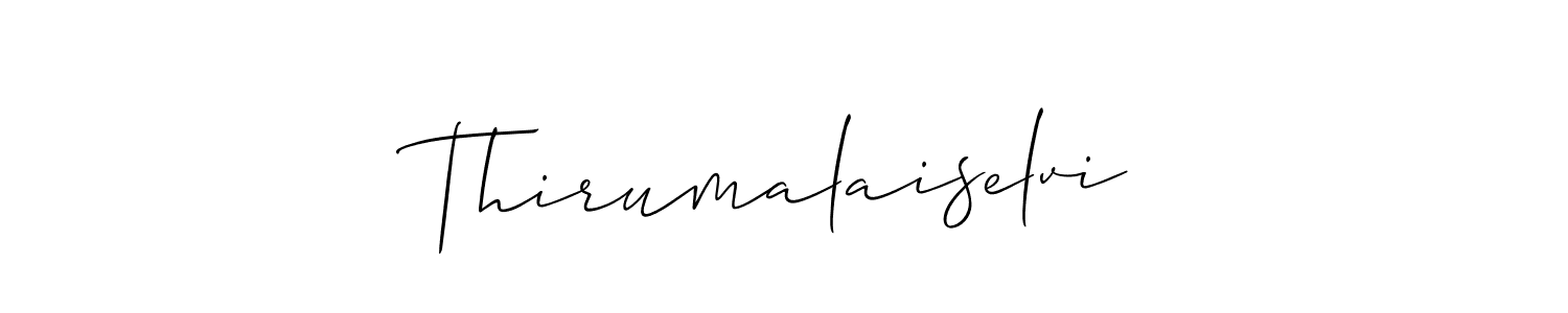 The best way (Allison_Script) to make a short signature is to pick only two or three words in your name. The name Thirumalaiselvi include a total of six letters. For converting this name. Thirumalaiselvi signature style 2 images and pictures png