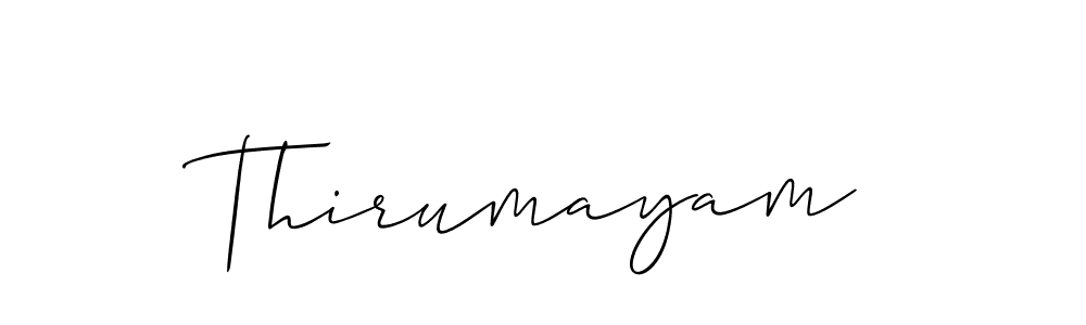 How to make Thirumayam signature? Allison_Script is a professional autograph style. Create handwritten signature for Thirumayam name. Thirumayam signature style 2 images and pictures png